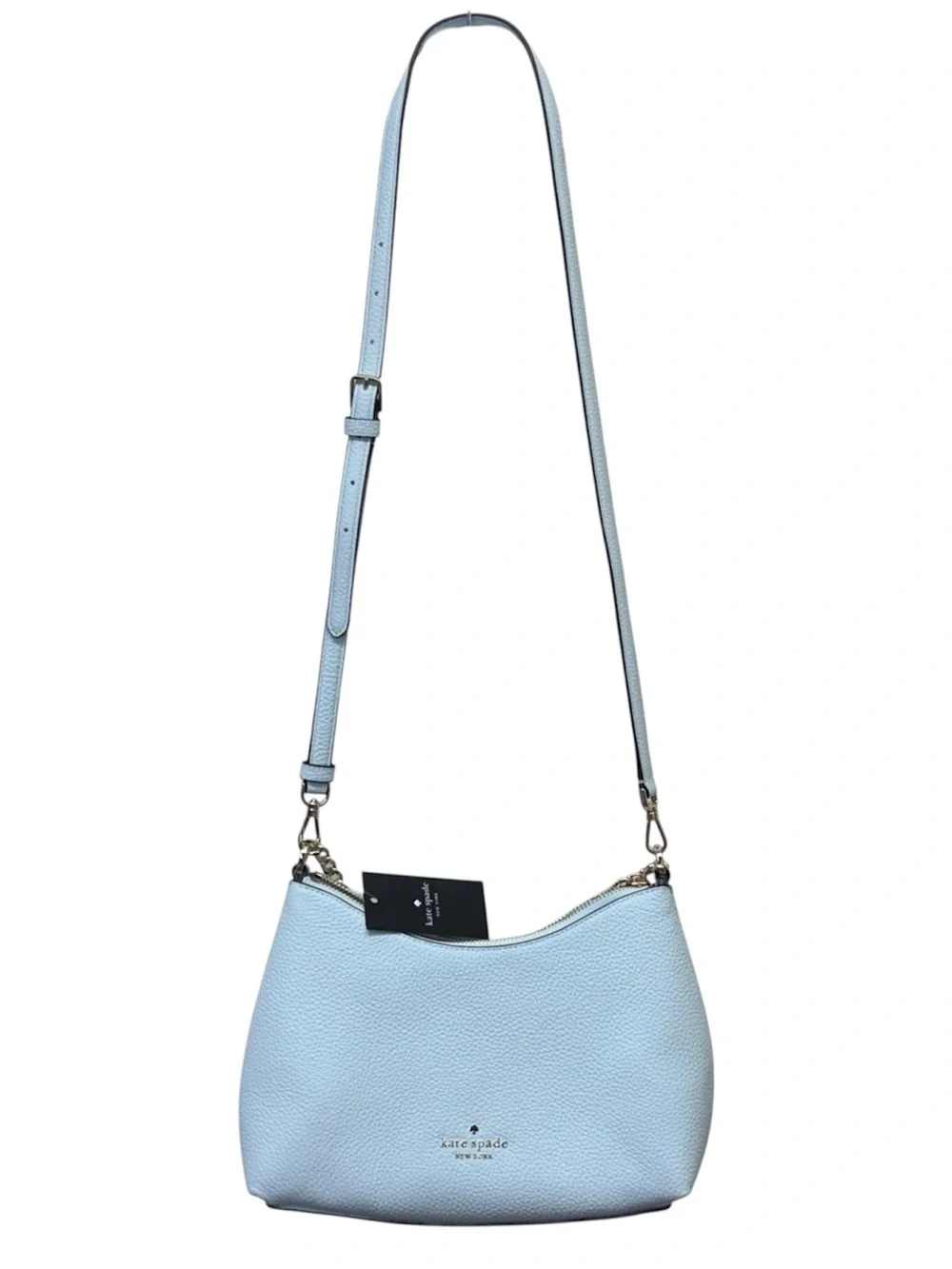 Kate Spade New York Pebbled Leather Convertible Crossbody Bag in Crisp Sky NWT‎